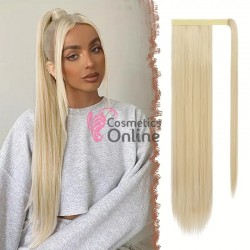 Extensie de par coada cu clema si arici dreapta de 55 cm cod cod MW4006613 Blond Deschis